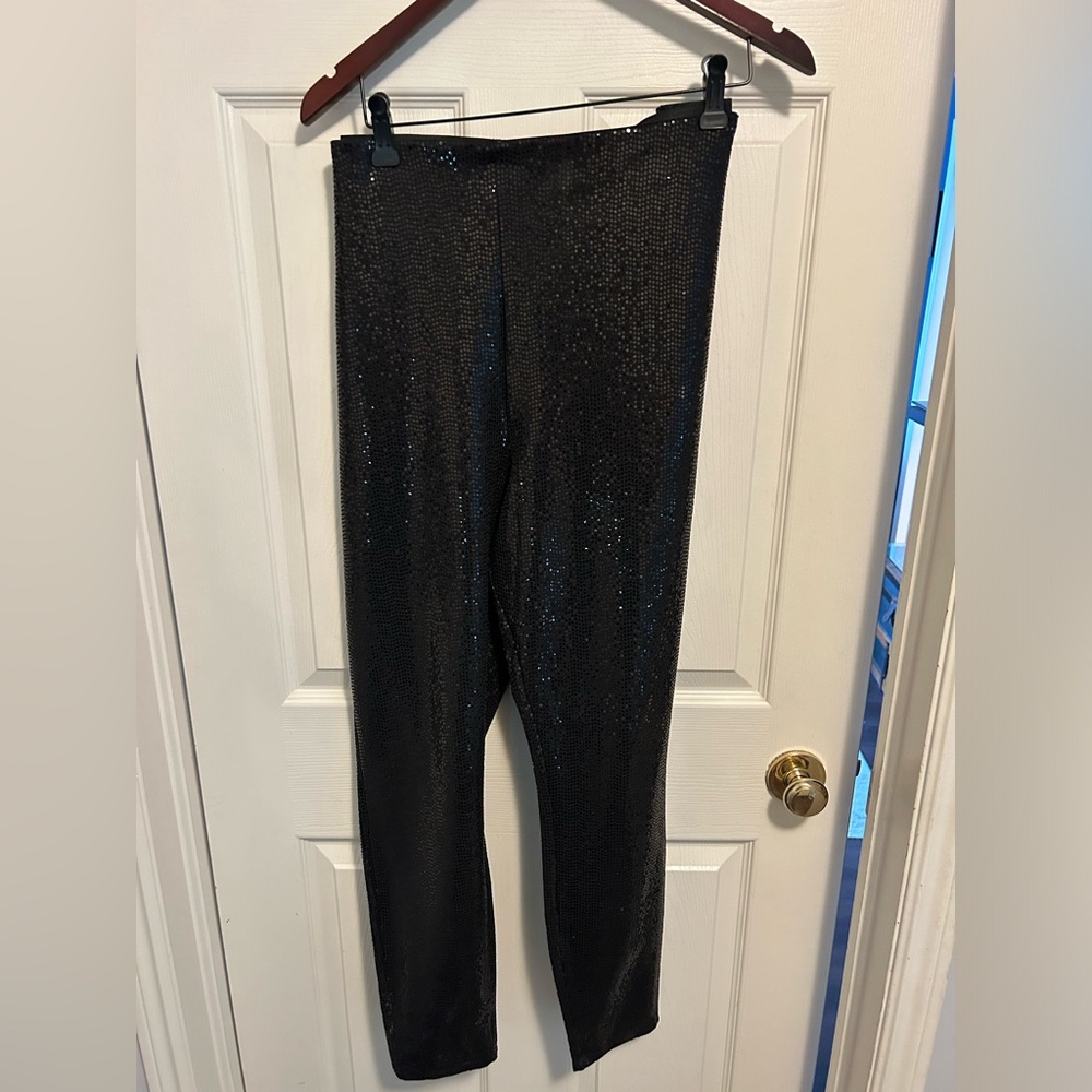 Black sequin leggings.